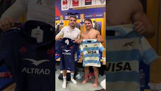 Juan Cruz Mallía et Antoine Dupont 🐐 après FranceArgentine ❤🖤🔥🇫🇷🇦🇷 stadetoulousain rugby shorts [upl. by Aniroz291]