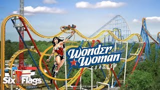 Wonder Woman Roller Coaster New 2018 Six Flags Mexico [upl. by Eanel777]