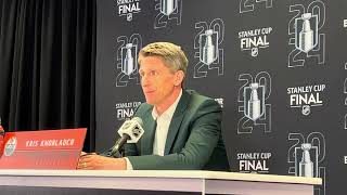 Edmonton Oilers Coach Kris Knoblauch on Stanley Cup Final Loss Hit on Barkov [upl. by Roxana]