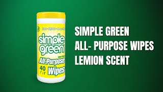 Simple Green AllPurpose Wipes  Lemon Scent [upl. by Dranrev121]