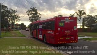 Transdev NSW MO 5062 MercedesBenz O500LE ZFBustech VST [upl. by Lorenza]