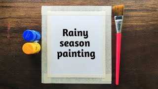 Rainy season painting for beginners easy watercolor painting ideas artworkbyvishal [upl. by Isador475]