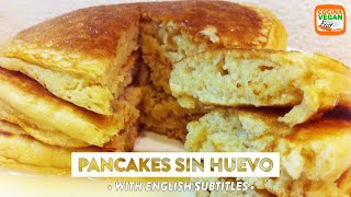 Hotcakes pancakes sin huevo  Cocina Vegan Fast [upl. by Ardnal]