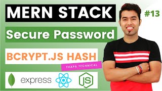 🔴 MERN 13 How to Secure Your Passwords Password Hashing using BcryptJS in Hindi [upl. by Olin]