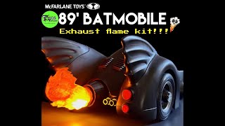 McFarlane 89 Batmobile LED flame upgrade kit install [upl. by Ayardna]