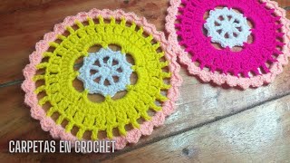 Carpetas en Crochet Motivo de Flor 🌺  Paso a Paso [upl. by Atinihc]