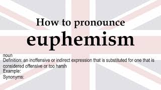 How to pronounce euphemism  meaning [upl. by Onig]