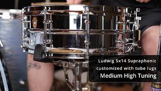 1960s Ludwig 5x14 Supraphonic Snare Drum Tube Lugs [upl. by Lindeberg]