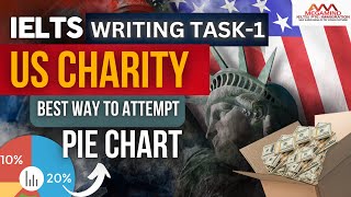 IELTS  Pie Chart  US Charity  Full explanation With Tips and Tricks [upl. by Gainor]