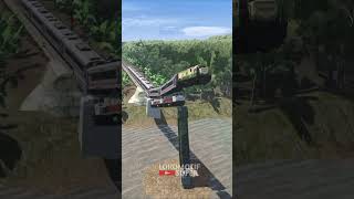 Kereta Api Meluncur Di Jembatan Dadakan keretaapi trainzsimulator train automobile railway [upl. by Okoyik]