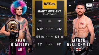 🔴 UFC 306 Sean OMalley vs Merab Dvalishvili  Full Fight amp Highlights  Bantamweight Title Bout [upl. by Fogel]