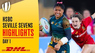 Womens Seville Day 1 Sevens Highlights [upl. by Medlin]