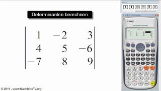 Determinanten berechnen mit Taschenrechner [upl. by Enitsed]