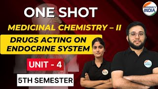 ONE SHOT  DRUGS ACTING ON ENDOCRINE SYSTEM  UNIT  4  BPHARMA  MED CHEM [upl. by Notse61]