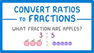 GCSE Maths  How to Convert Ratios into Fractions 83 [upl. by Annayak]