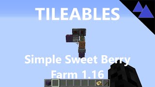 TILEABLES  Simple Sweet Berry Farm  Minecraft 116 [upl. by Melville332]