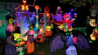 LIVE Unboxing New 1000 Watt Ground Fogger Inflatables amp Adding to Halloween Yard Display [upl. by Doowle]