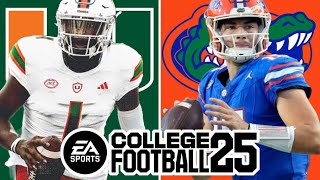 Miami at Florida  Week 1 Simulation EA College Football 25 [upl. by Franci]