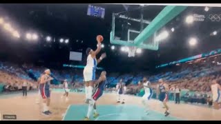 POSTERIZED Lebron James Dunk by Guerschon Yabusele  Olympic 2024 [upl. by Htebasyle]