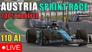 F1 24 100 KARİYER 110 AI  AUSTRIA GP SPRINT RACE  RACE 11 f124 f1careermode [upl. by Helmer]