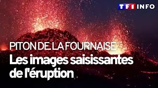 Le Piton de la Fournaise entre en éruption pour la première fois de lannée [upl. by Arlin]