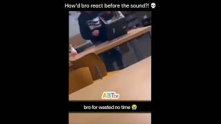 Howd bro react before the sound 💀 [upl. by Landrum863]