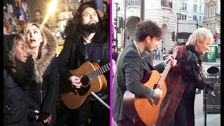 Celebrities Surprising Street Performers By Singing With Them [upl. by Atelra]