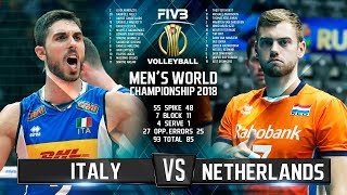 Italy vs Netherlands  Highlights  Mens World Championship 2018 [upl. by Ashia]