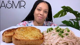 EATING CREAMY FETTUCCINE ALFREDO PASTA  MUKBANG [upl. by Huber394]