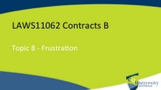 Contract Law Doctrine of Frustration [upl. by Fesuy]