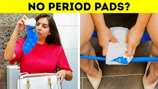 GENIUS HACKS TO SURVIVE YOUR PERIODS  5Minute Tricks From Unwanted Problems [upl. by Ingold]