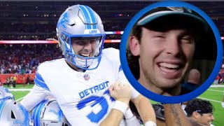 Lions Kicker Jake Bates on History Making FG  Lions Win quotI dont deserve this Pinching myselfquot [upl. by Sutphin]