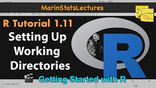 Setting Up Working Directory in R  R Tutorial 111  MarinStatsLectures [upl. by Freddie362]