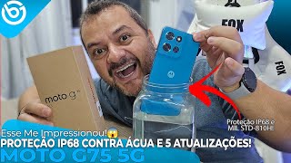 Novo Moto G75 5G  Proteção IP68 Contra ÁGUA e POEIRA e 5 Atualizações de Android Unboxing [upl. by Stricklan]