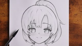 How to Draw Anime Girl  Easy Drawing Tutorial Step by step [upl. by Ranip597]