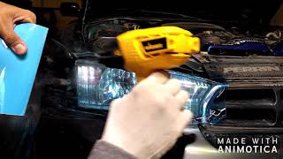 How to tint headlights light blue [upl. by Neelrad7]