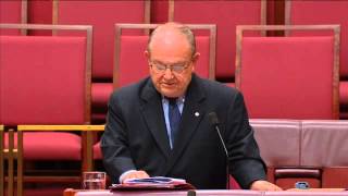 Commbank Bankwest scandal Senator Egglestons Senate speech 2532014 [upl. by Anirtep]