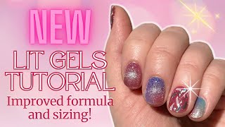 NEW FORMULA  Lit Gels SemiCured Nail Strips Tutorial  KBEAUTYHOBBIT [upl. by Kilian]