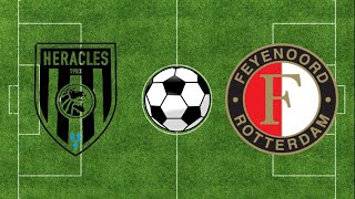 Heracles vs Feyenoord Samenvatting  Eredivisie 2324  PES 21 [upl. by Eirised]