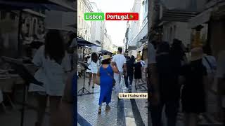 Lisbon Portugal street walk I Lisbon Street walk I Portugal street walk short shortsviralvideo [upl. by Halludba]