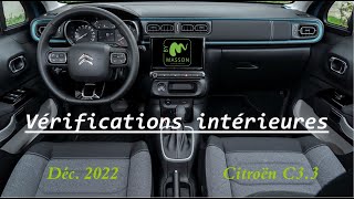 Questions de vérifications intérieures  Citroën C3 [upl. by Cullan]