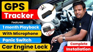 Car GPS Tracker With Microphone  Panic Switch Car Ignition  Full Installation  Bharat Jain [upl. by Eile]