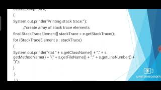 STACK TRACE ELEMENT [upl. by Aihsetel895]