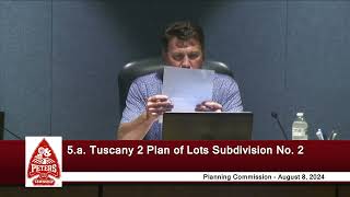 Peters Twp Planning Commission  August 8 2024 [upl. by Zipporah]