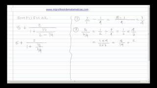 Operaciones con Numeros Fraccionarios  Fracciones Complejas  Mi Profesor de Matemáticas [upl. by Nymsaj]