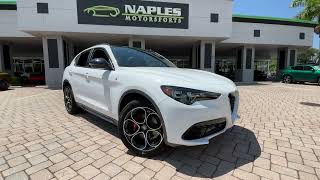 2024 Alfa Romeo Stelvio Ti in Alfa White over Black interior at Alfa Romeo of Naples [upl. by Chemosh]