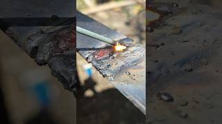 welding using nails is better than welding wire welding ironwelding shorts shortvideo [upl. by Eadnus941]