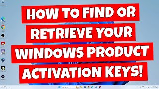 How To Find Or Retrieve Your Windows 10 or 11 Product Activation License Key [upl. by Ayenet]