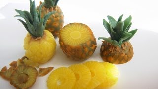 Making Miniature Pineapples in Polymer Clay  Angie Scarr [upl. by Enomas]