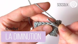 Comment réaliser une DIMINUTION INVISIBLE au crochet [upl. by Eirtemed859]